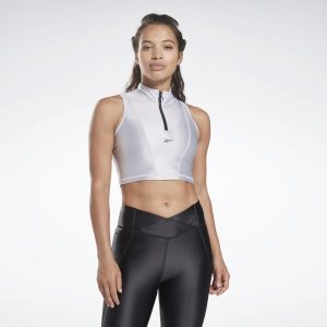 Reebok Studio High Intensity Crop Muskelshirt Damen - Grau - DE 394-XPC